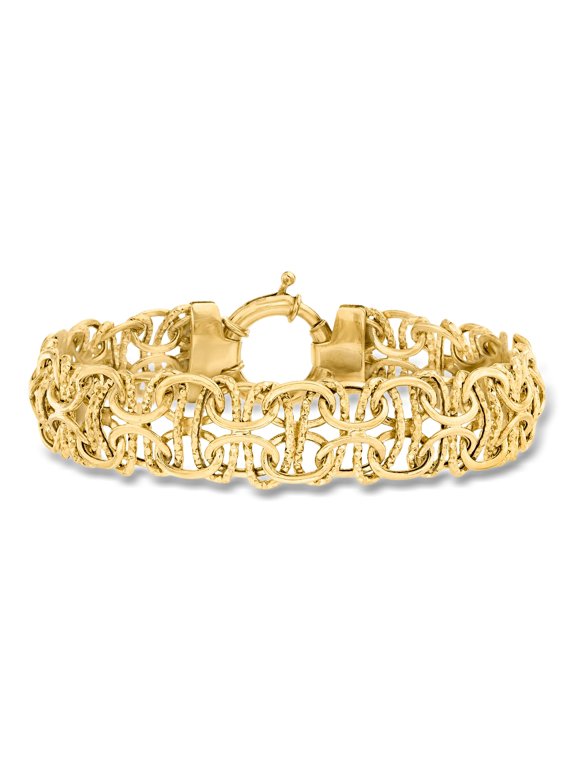 Ross-Simons 10kt Yellow Gold Interlocking Link Bracelet, Women's, Adult