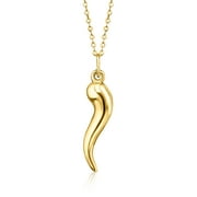 Canaria 10kt Yellow Gold Italian Horn Pendant Necklace, Women's, Adult