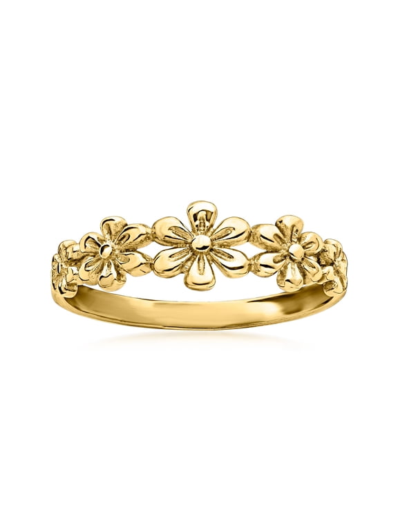 Ross-Simons 10kt Yellow Gold Multi-Flower Ring, Women's, Adult