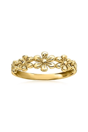 Ross-Simons 10kt Yellow Gold Multi-Flower Ring, Women's, Adult
