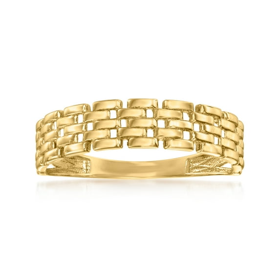 Ross-Simons 10kt Yellow Gold Panther-Link Ring, Women's, Adult