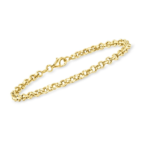 Ross-Simons 4mm 10kt Yellow Gold Rolo-Link Bracelet, Women's, Adult