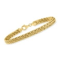 thumbnail image 1 of Ross-Simons 5mm 10kt Yellow Gold Flat Wheat-Link Bracelet, Women's, Adult, 1 of 6