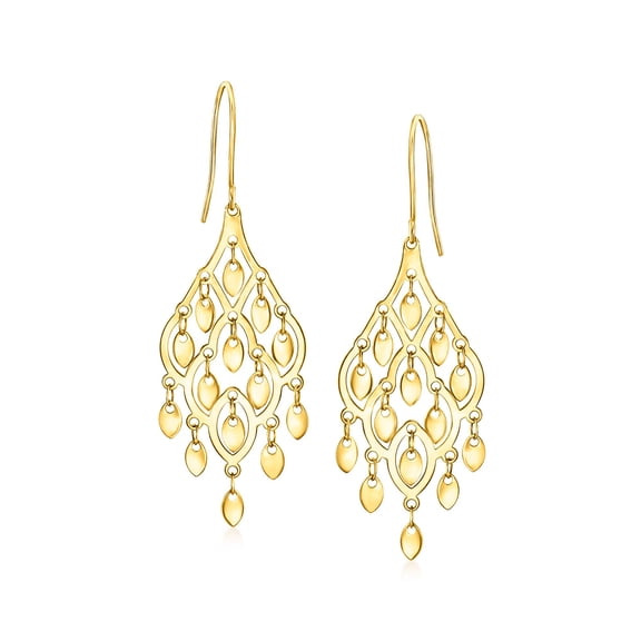 Ross-Simons 10kt Yellow Gold Chandelier Earrings, Women's, Adult