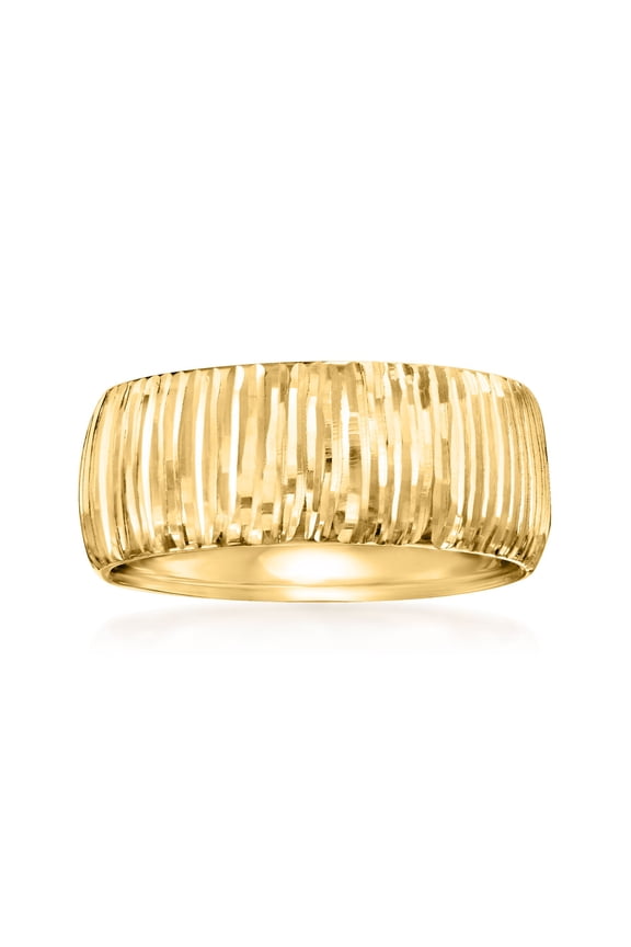 Ross-Simons Italian 10kt Yellow Gold Diamond-Cut Ring, Women's, Adult