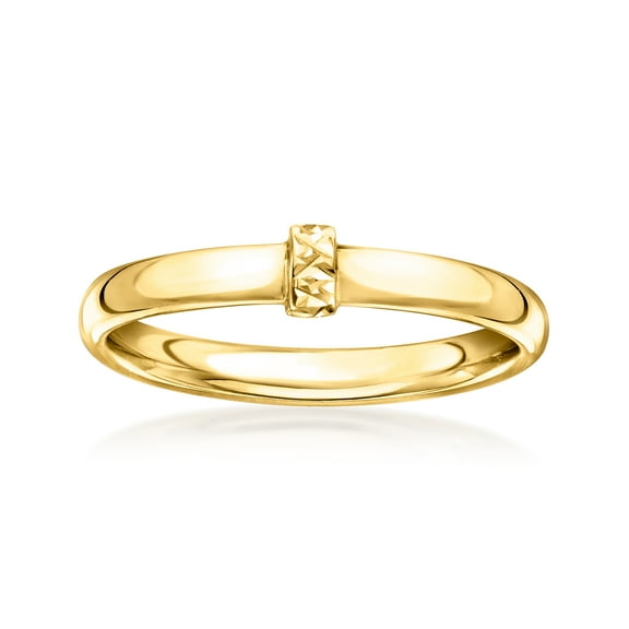 Ross-Simons Italian 10kt Yellow Gold Diamond-Cut Ring, Women's, Adult