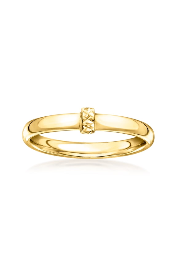 Ross-Simons Italian 10kt Yellow Gold Diamond-Cut Ring, Women's, Adult