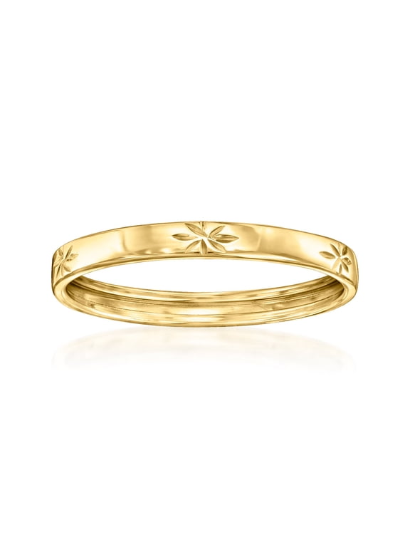 Ross-Simons Italian 10kt Yellow Gold Diamond-Cut Star Ring, Women's, Adult