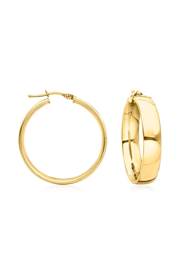 Ross-Simons Italian 10kt Yellow Gold Hoop Earrings, Women's, Adult