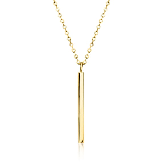 Ross-Simons Italian 10kt Yellow Gold Linear Bar Necklace, Women's, Adult