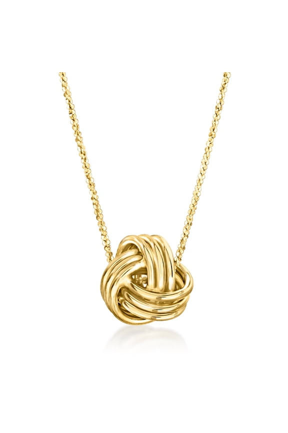 Ross-Simons Italian 10kt Yellow Gold Love Knot Necklace, Women's, Adult