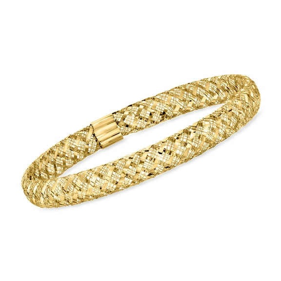 Ross-Simons Italian 10kt Yellow Gold Mesh Stretch Bangle Bracelet, Women's, Adult
