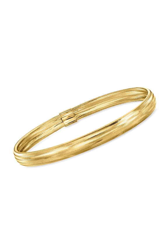 Ross-Simons Italian 10kt Yellow Gold Mesh Stretch Bangle Bracelet, Women's, Adult