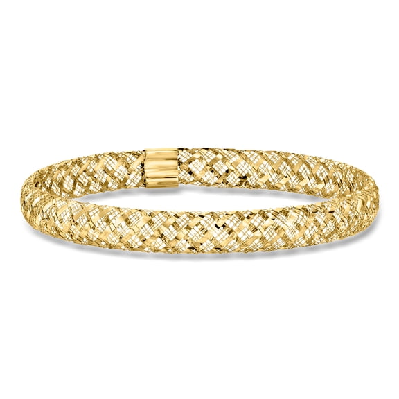 Ross-Simons Italian 10kt Yellow Gold Mesh Stretch Bangle Bracelet, Women's, Adult