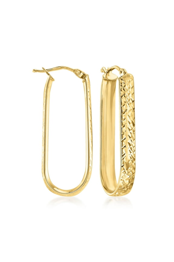 Ross-Simons Italian 10kt Yellow Gold Oval Hoop Earrings, Women's, Adult