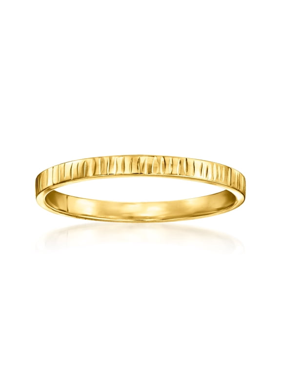 Ross-Simons Italian 10kt Yellow Gold Textured Ring, Women's, Adult