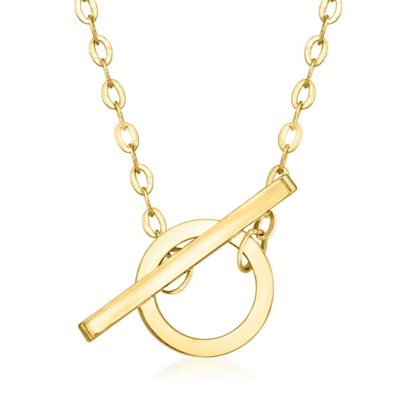 Ross-Simons Italian 10kt Yellow Gold Toggle Necklace, Women's, Adult