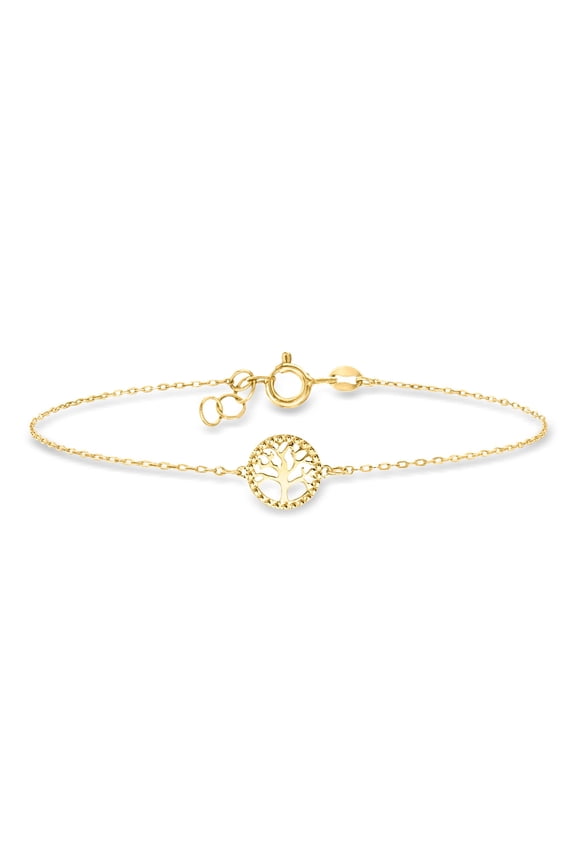 Ross-Simons Italian 10kt Yellow Gold Tree Of Life Bracelet, Women's, Adult