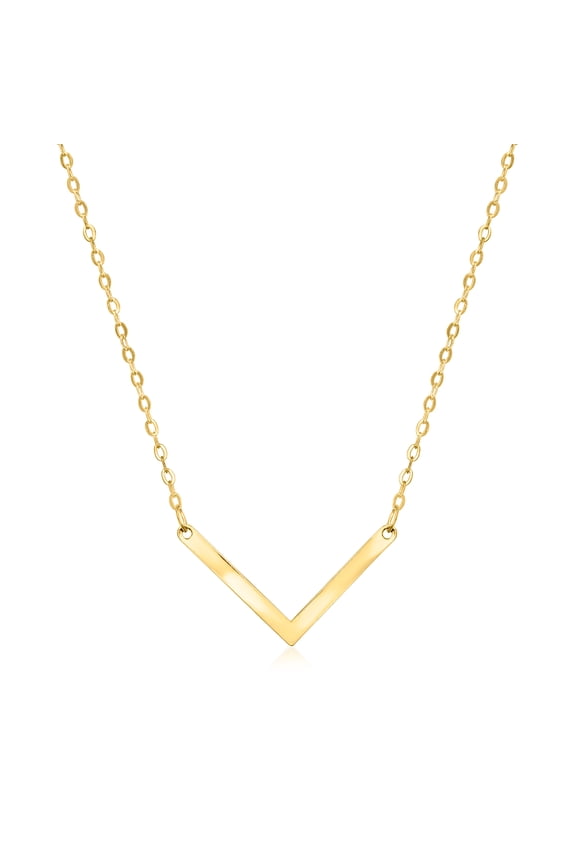 Ross-Simons Italian 10kt Yellow Gold V-Necklace, Women's, Adult