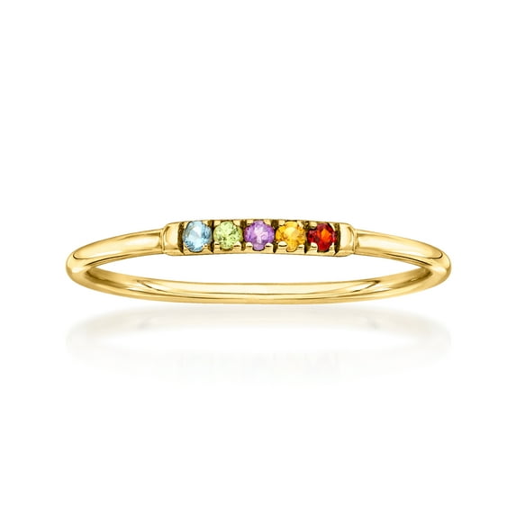 Ross-Simons Multi-Gemstone Ring in 10kt Yellow Gold, Women's, Adult