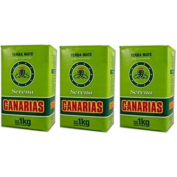 Canarias Serena 3 Pack Yerba Mate Tea, 1 Kg