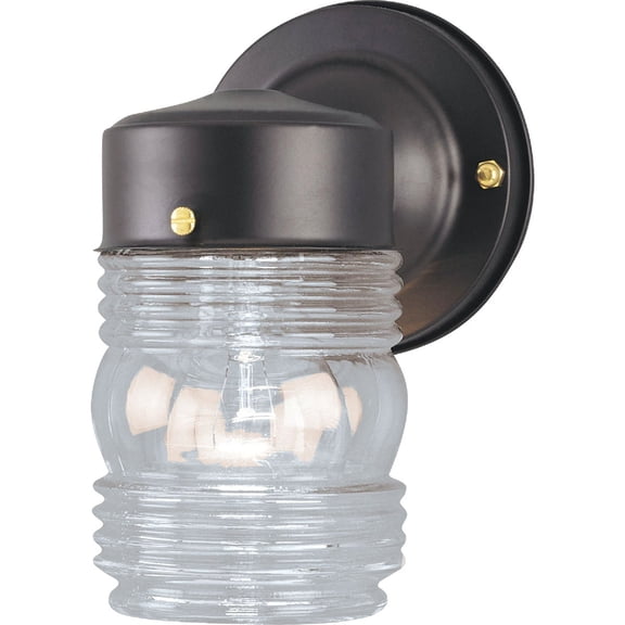 Canarm 1-Light Outdoor Lantern, Black Finish with Clear Glass, Classic Durable Outdoor Wall Lighting for Porch and Patio, Wet-Rated