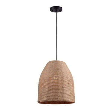 Canarm  3 Light Pendant, Color Finish Rope/ Matte Black