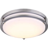 Canarm Gilda LED Flush Mount Ceiling Light - Dimmable, Brushed Nickel, Indoor, Round