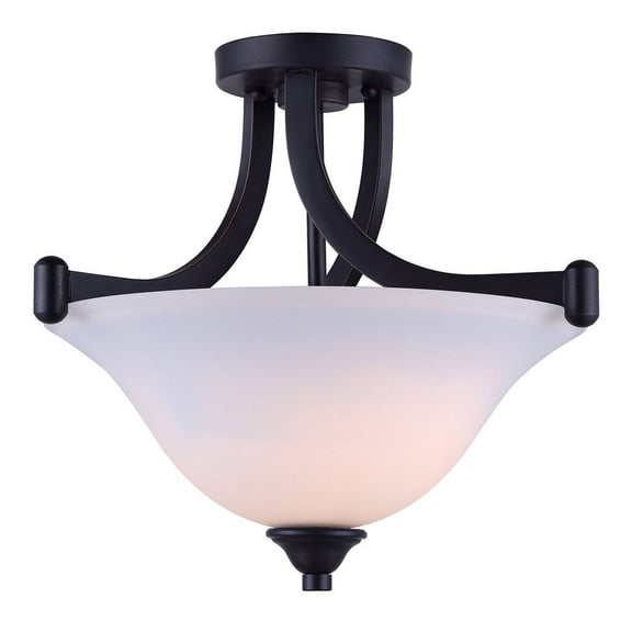 Canarm ISF587A02RA Semi Flush Rubbed Antique Bronze Rue