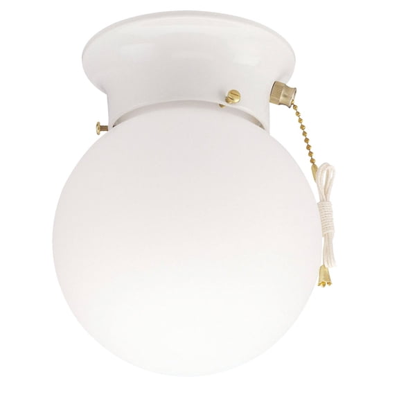 Canarm Imports Canarm 6 In. Flush Mount Ceiling Light Fixture With Pull Chain - Pack of 6
