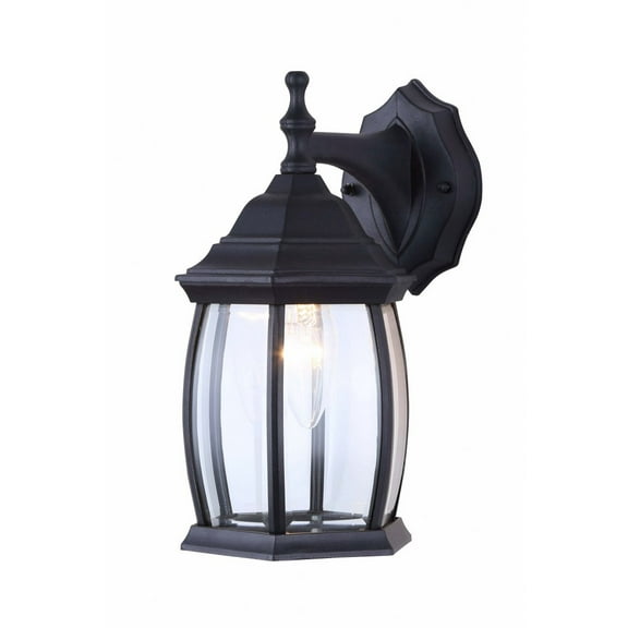 IOL1210-Canarm Inc-1 Light Outdoor Wall Lantern-12.5 Inches Tall and 7.75 Inches Wide-Black Finish