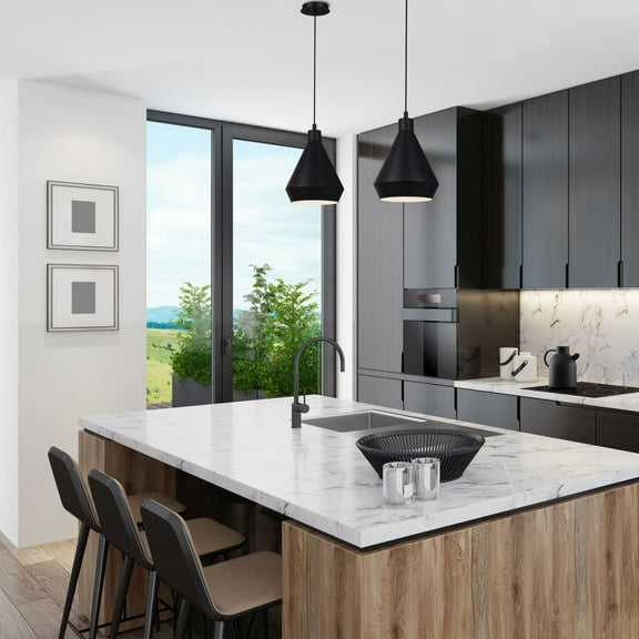 IPL1020A01BK Canarm Inc Byck - 1 Light Pendant-61.5 Inches Tall and 13.75 Inches Wide