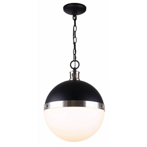 IPL708B01BKN Canarm Inc Delta - 1 Light Pendant In Modern Style-16.5 Inches Tall and 13 Inches Wide