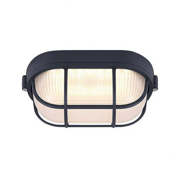 LOL386BK-Canarm Inc-11.7W 1 LED Outdoor Flush Mount-4.5 Inches Tall and 4.5 Inches Wide-Black Finish