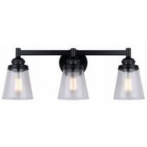 Canarm Seeded Glass Vanity Light Three Light - Black