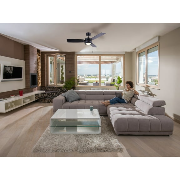 Canarm Wallis 42 Wallis 42" 3 Blade Indoor Ceiling Fan - Black