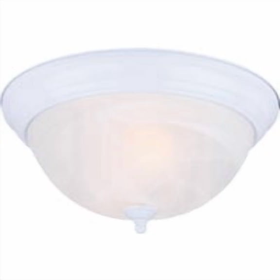 Canarm White Flush Mount Ceiling Light Fixture with Alabaster Glass - Pack of 10