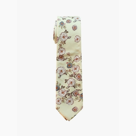 Canary Floral Necktie, Groom Necktie, Wedding Gift