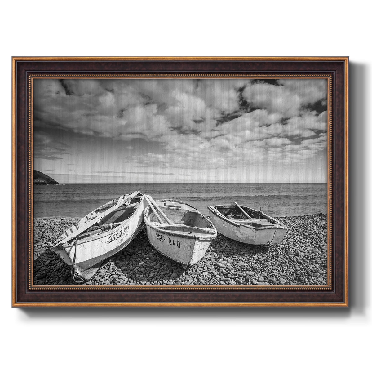 Canary Island Fishing Boats Premium Framed Canvas- Ready to Hang