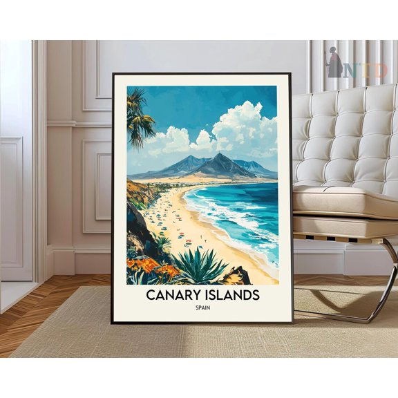 Canary Islands Poster, Canary Islands Print, Canary Islands Wall Art, Spain Photo, Spain Poster, Spain Print, Minimal Travel Poster Wall Art, Modern Wall Decor, 8x12 UNFRAMED