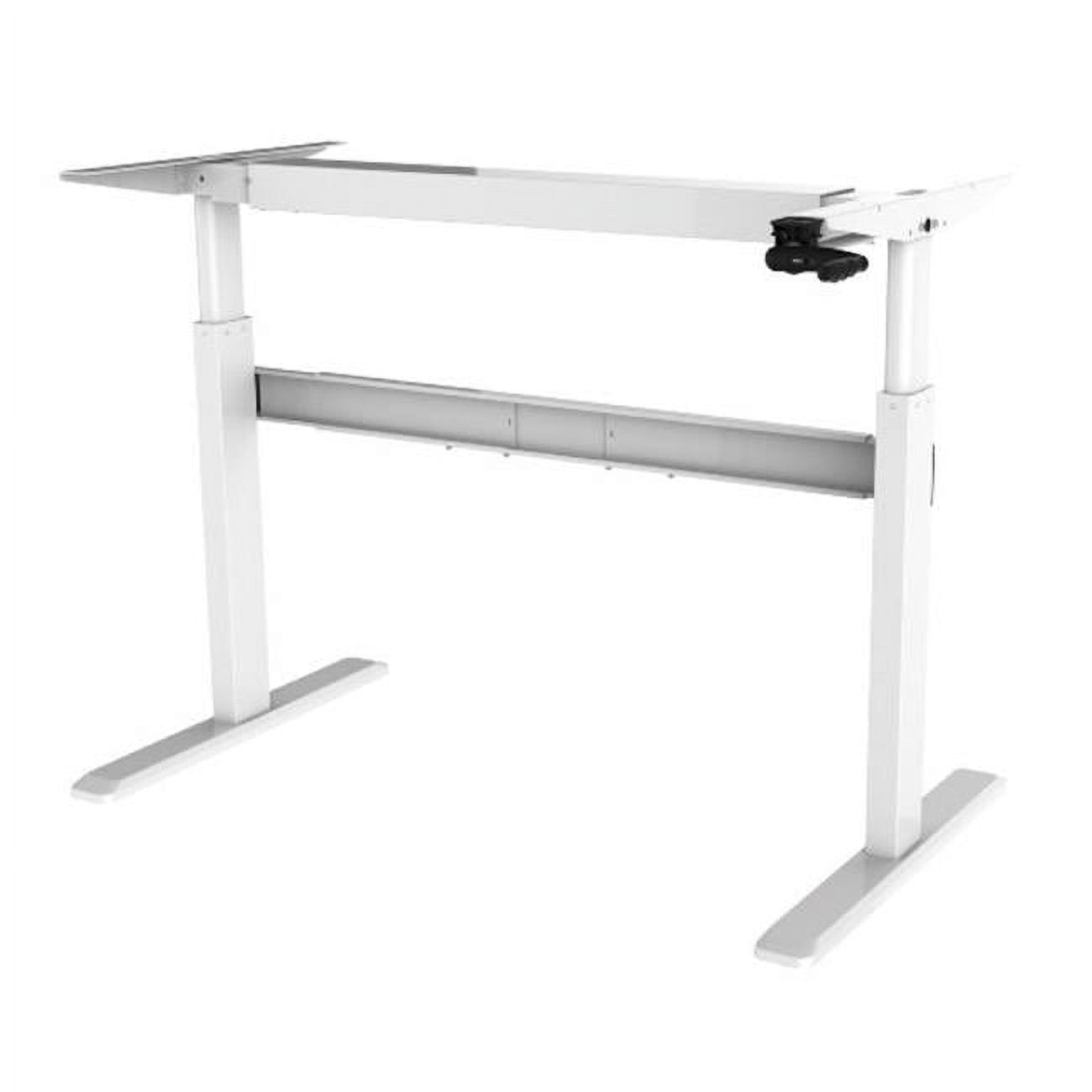 White Adjustable Height Metal Standing Desk