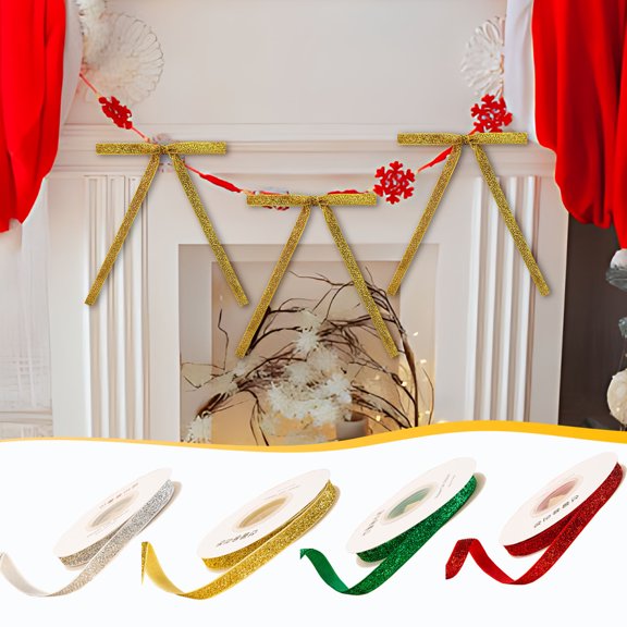 Canary Ribbon Bow Hairpin Accessories, Diy Flower Wrap Hair Accessories Materials, Christmas Decoration Webbing for Holiday Crafts, Family Gathering Gift, Hair Bow Making Supplies for Home Akmoler