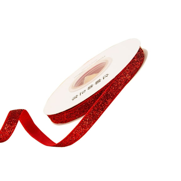 Canary Velvet Ribbon Roll - 0.4in x 10Yards Wired Edge Decorative Webbing for Christmas Bows, Gift Wrapping, Wreaths, Floral, DIY Crafts