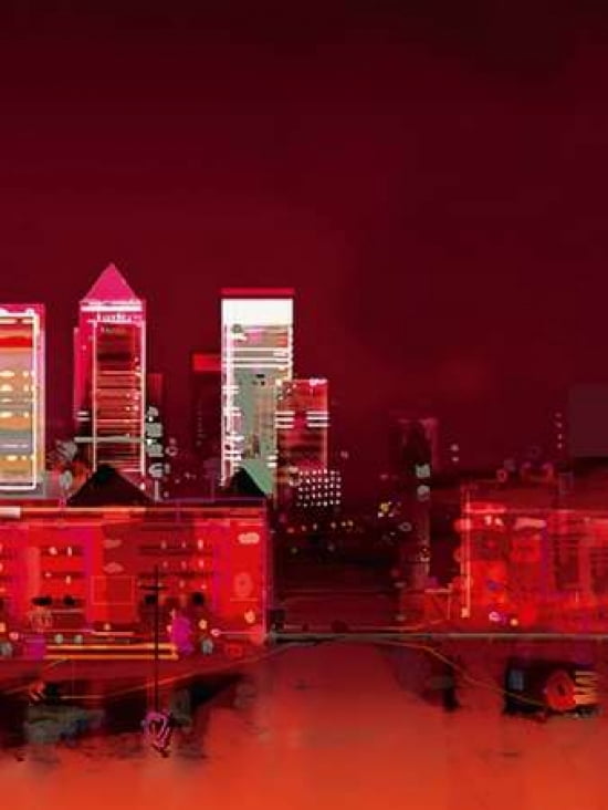 Canary Wharf Canvas Art - Christopher Farrell (18 x 24)