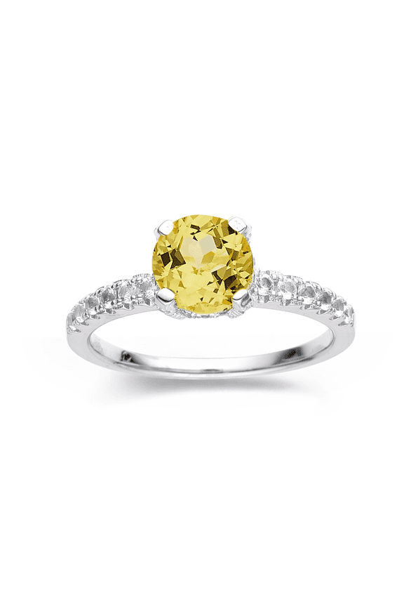 Canary Yellow Sapphire Royal Design Ring For Women - Yellow Diamond Ring September Birthstone Sapphire Engagement Ring Gift For Her