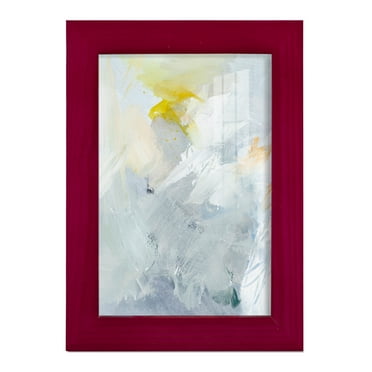 Canary and Sky II - Framed Print w/glass - Cherry Red