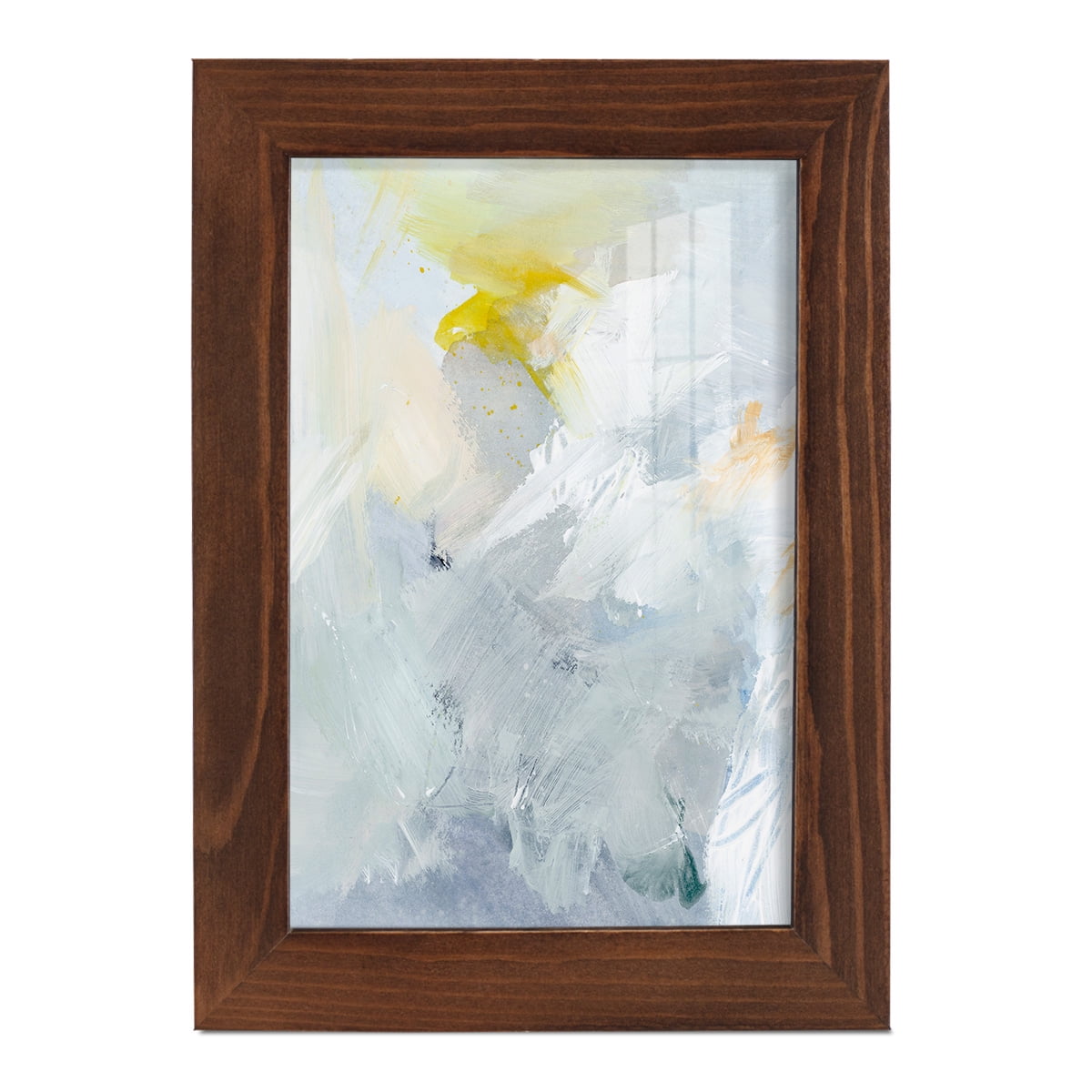 Canary and Sky II - Framed Print w/glass - Chestnut