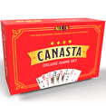 thumbnail image 1 of Deluxe Canasta Game Set for Adults & Seniors, Jumbo Index Large Print Cards, Rotating Tray, Scorepad, Classic Playing Card Game, Gift for Families & Grandma, 1 of 7