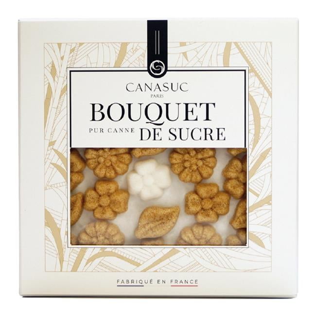 Canasuc Paris, Bouquet de Sucre, Pur Sucre de Canne, Assorted 84 MINI Molded Floral Sugars, Imported
