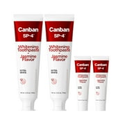 Canban Oral Shark Probiotics Whitening Toothpaste 120g Comes with 20g Travel Kit (Fresh Jasmine Flavor)